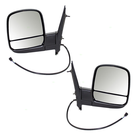 Power Mirror for 2008-2014 Express 1500 Dual Glass Heated Manual Fold for 2008-2024 Express 2500 for 2008-2014 Savana 1500 for 2008-2024 Savana 2500 84994864 Set GM1320396