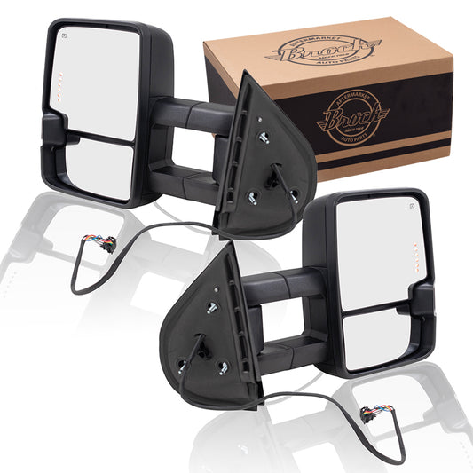 Power Mirror for 2003-2006 Silverado 1500 Extendable Clearance Lamp Performance Upgrade Turn Signal Indicator Heated Manual Fold for 2003-2006 Silverado 1500 HD for 2003-2004 Sierra 2500 Set
