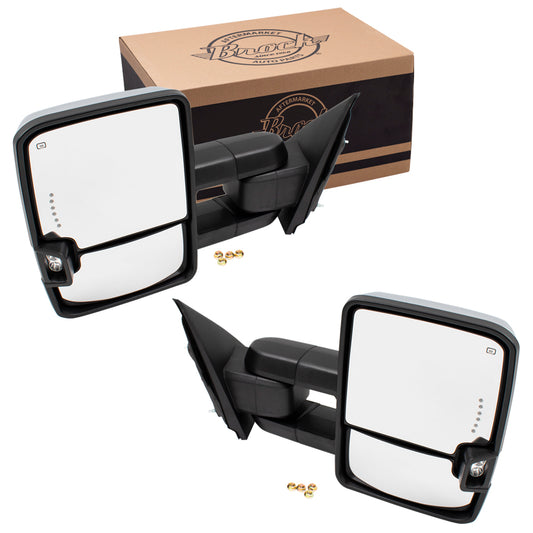 Power Mirror for 2014-2018 Silverado 1500 Extendable Performance Upgrade Turn Signal Indicator Heated Power Fold for 2015-2018 Silverado 2500 for 2014-2018 Sierra 1500 for 2015-2018 Sierra 2500 HD