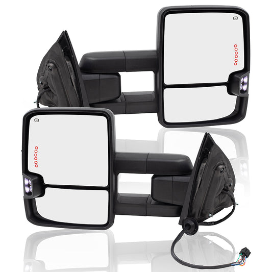 Power Mirror for 2014-2018 Silverado 1500 Extendable Performance Upgrade Turn Signal Indicator Heated Power Fold for 2015-2018 Silverado 2500 for 2014-2018 Sierra 1500 for 2015-2018 Sierra 2500 HD