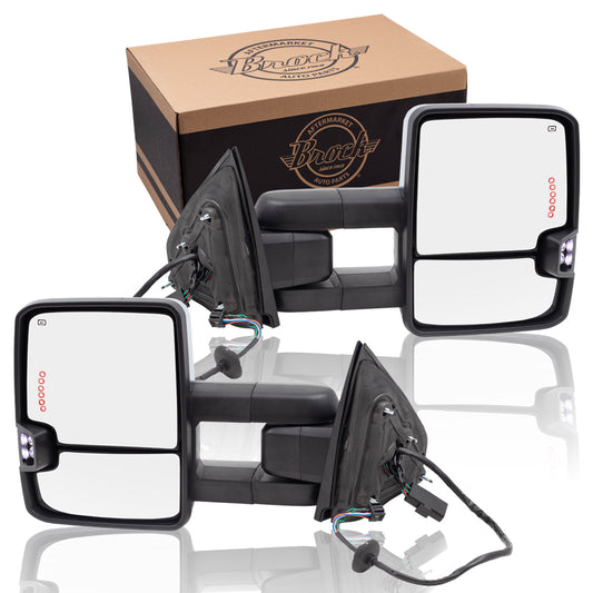 Power Mirror for 2014-2018 Silverado 1500 Extendable Performance Upgrade Turn Signal Indicator Heated Power Fold for 2015-2018 Silverado 2500 for 2014-2018 Sierra 1500 for 2015-2018 Sierra 2500 HD