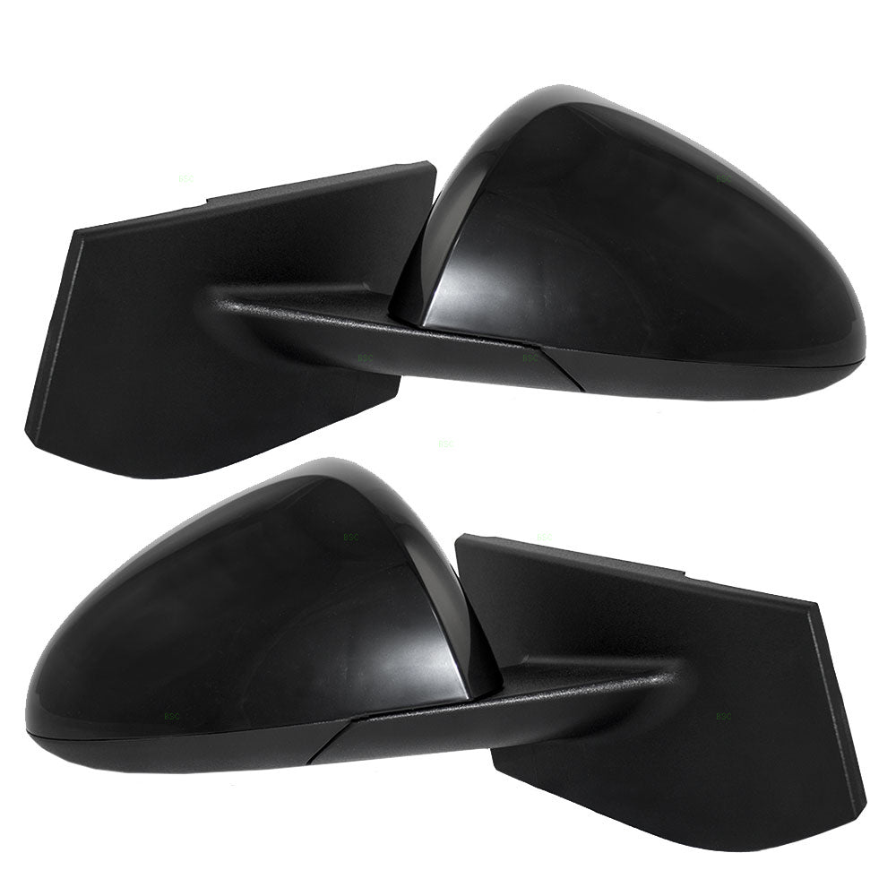 Brock Replacement Driver and Passenger Set Manual Remote Side Door Mirrors Compatible with 2013-2015 Spark 95101484 95101493