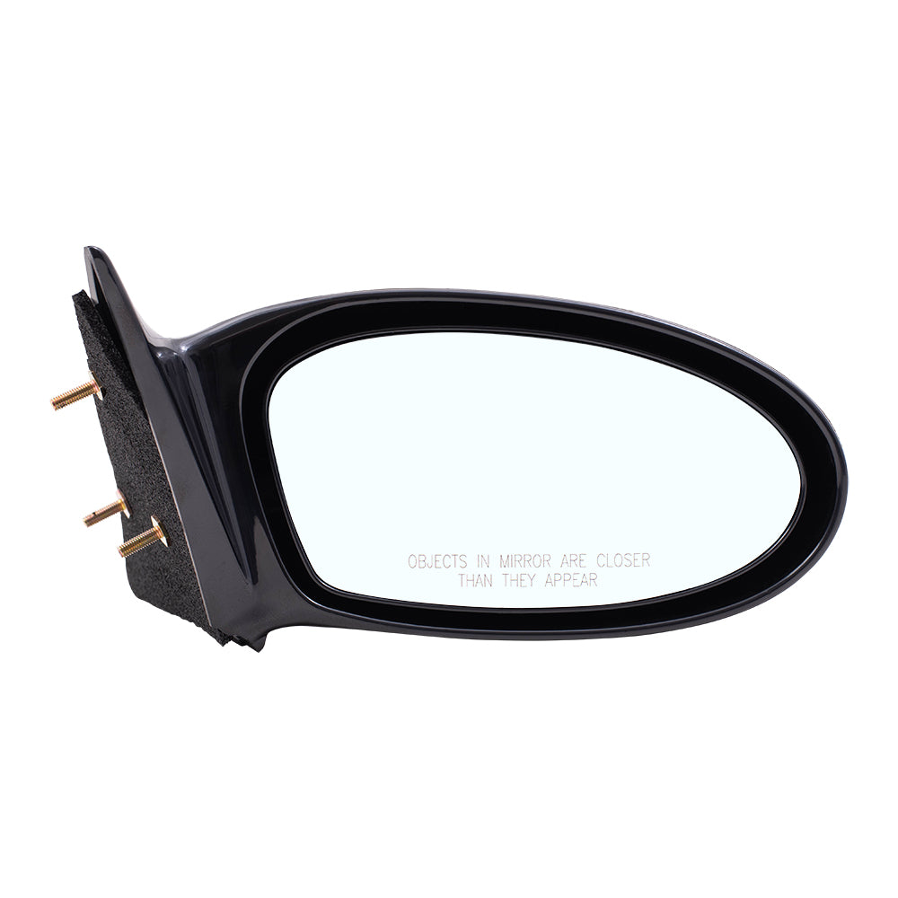 Brock Aftermarket Replacement Passenger Right Manual Door Mirror Paint To Match Black Compatible With 2002-2005 Pontiac Grand Am
