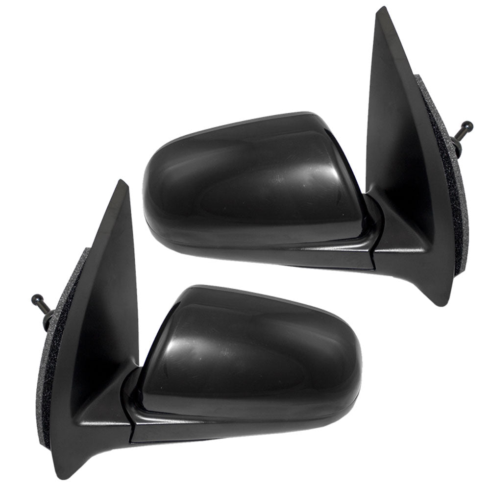 Brock Replacement Driver and Passenger Set Manual Remote Side Door Mirrors Compatible with 2007-2011 Aveo Sedan 96600801 96458087