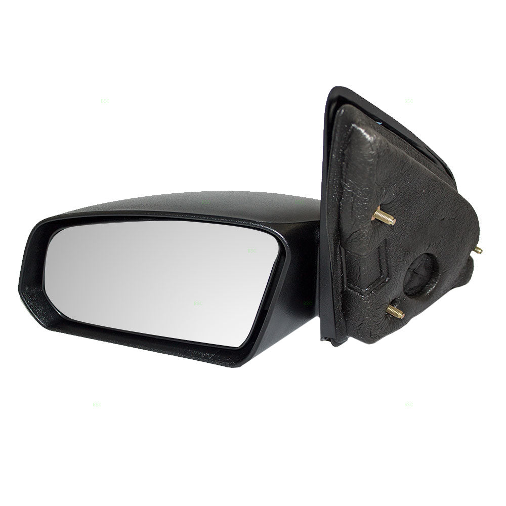 Brock Replacement Driver Manual Side Door Mirror Textured Compatible with 2003-2007 Ion Sedan 22726678
