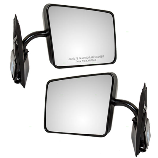 Manual Mirror for 1983-1994 S10 Blazer Match Black  Below Eyeline Manual Fold 1982-1993 S10 1992-1994 Jimmy 1983-1991 S15 Jimmy 1982-1990 S15 1991-1993 Sonoma 1991-1991 Syclone 15642571 Set