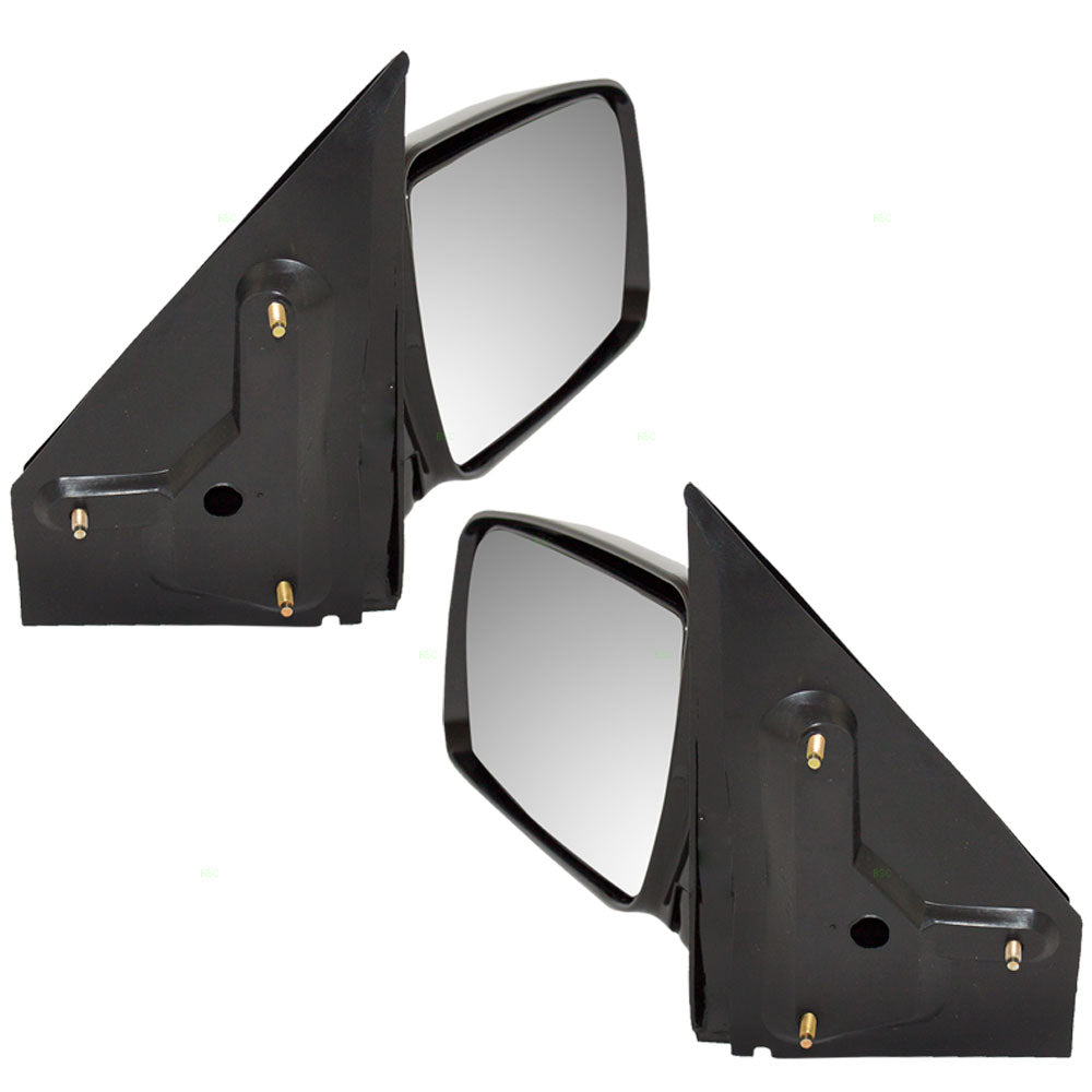 Brock Replacement Driver and Passenger Set Manual Side Door Below Eyeline Mirrors Compatible with 1988-2005 Astro Safari Van