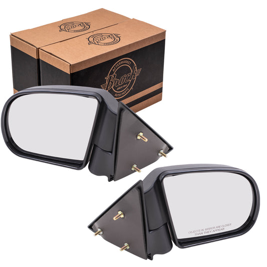 Manual Mirror for 1999-2005 Blazer Below Eyeline Manual Fold 1998-2004 S10 2002-2005 Trailblazer EXT 1999-2001 Jimmy 1998-2004 Sonoma 1998-2000 Hombre 15193316 Set