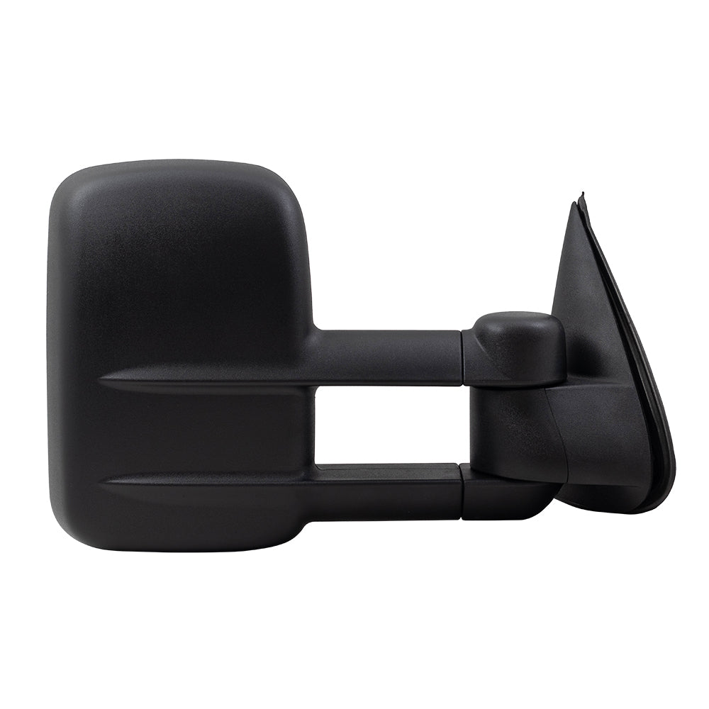Brock Replacement Passenger Manual Telescopic Tow Mirror Performance Upgrade Compatible with 1999-2007 Silverado Sierra Pickup Truck