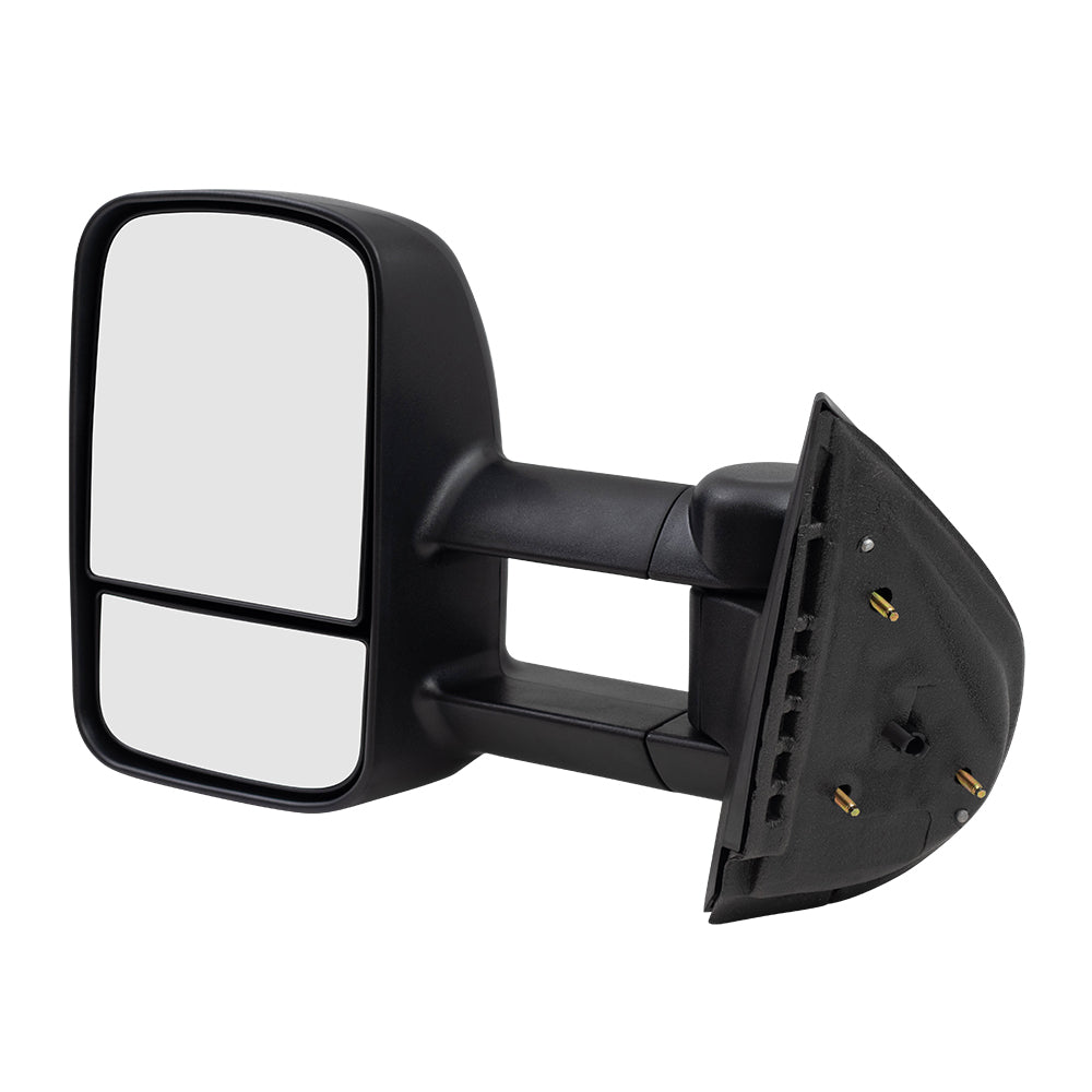 Brock Replacement Driver Manual Telescopic Tow Mirror Compatible with 2007-2014 Silverado Sierra Pickup Truck 20862094