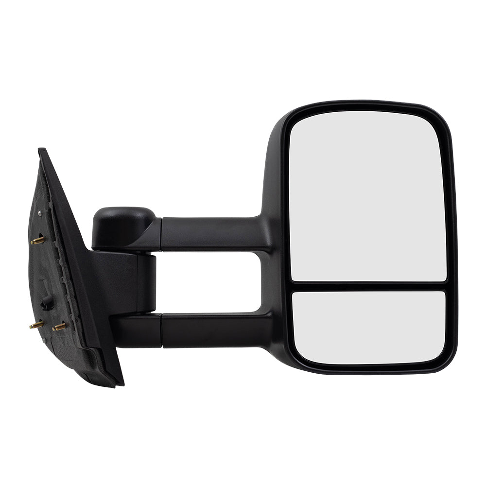 Brock Replacement Passenger Manual Telescopic Tow Mirror Compatible with 2007-2014 Silverado Sierra Pickup Truck 20862095