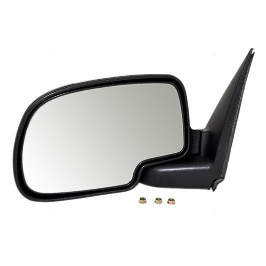 Manual Mirror for 1999-2006 Silverado 1500 Textured Black Base-Chrome Cover Manual Fold 2001-2006 Silverado 1500 HD 1999-2004 Silverado 2500 2001-2006 Silverado 2500 HD 2001-2006 Silverado 3500 Left