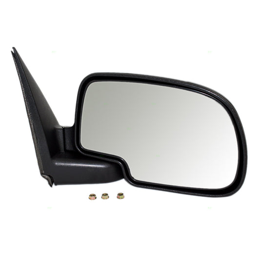 Manual Mirror for 1999-2006 Silverado 1500 Textured Black Base-Chrome Cover Manual Fold 2001-2006 Silverado 1500 HD 1999-2004 Silverado 2500 2001-2006 Silverado 2500 HD 2001-2006 Silverado 3500 Right