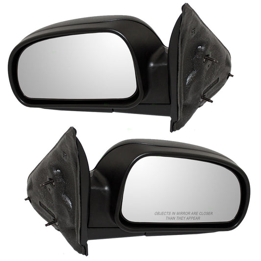 Brock Replacement Driver and Passenger Set Manual Side Door Mirrors Textured Compatible with 2002-2009 Trailblazer & EXT Envoy Envoy SUV XL