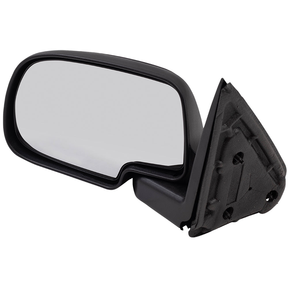 Brock Replacement Driver Manual Side Door Mirror with Textured Cap Compatible with 99-06 Silverado New Body Style Pickup Truck 25876714