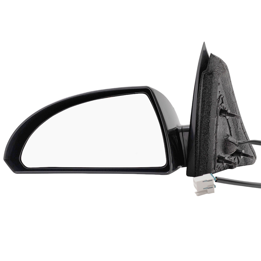 Brock Aftermarket Replacement Driver Left Paint to Match Housing/Paint to Match Base Black Power Mirror without Heat Compatible with 2006-2013 Chevy Impala