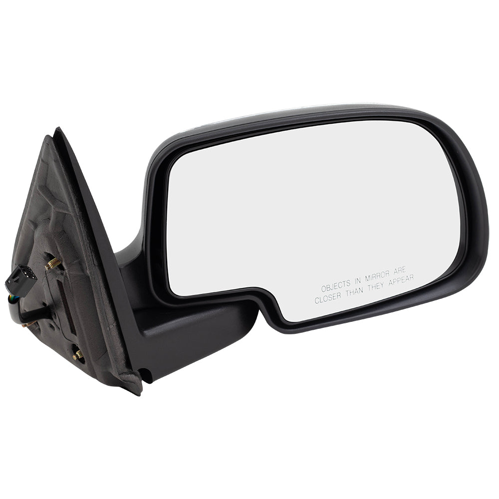 Brock Replacement Driver and Passenger Set Power Side Door Black & Chrome Mirrors Compatible with 99-02 Silverado Sierra Pickup Truck 15172249 15172248