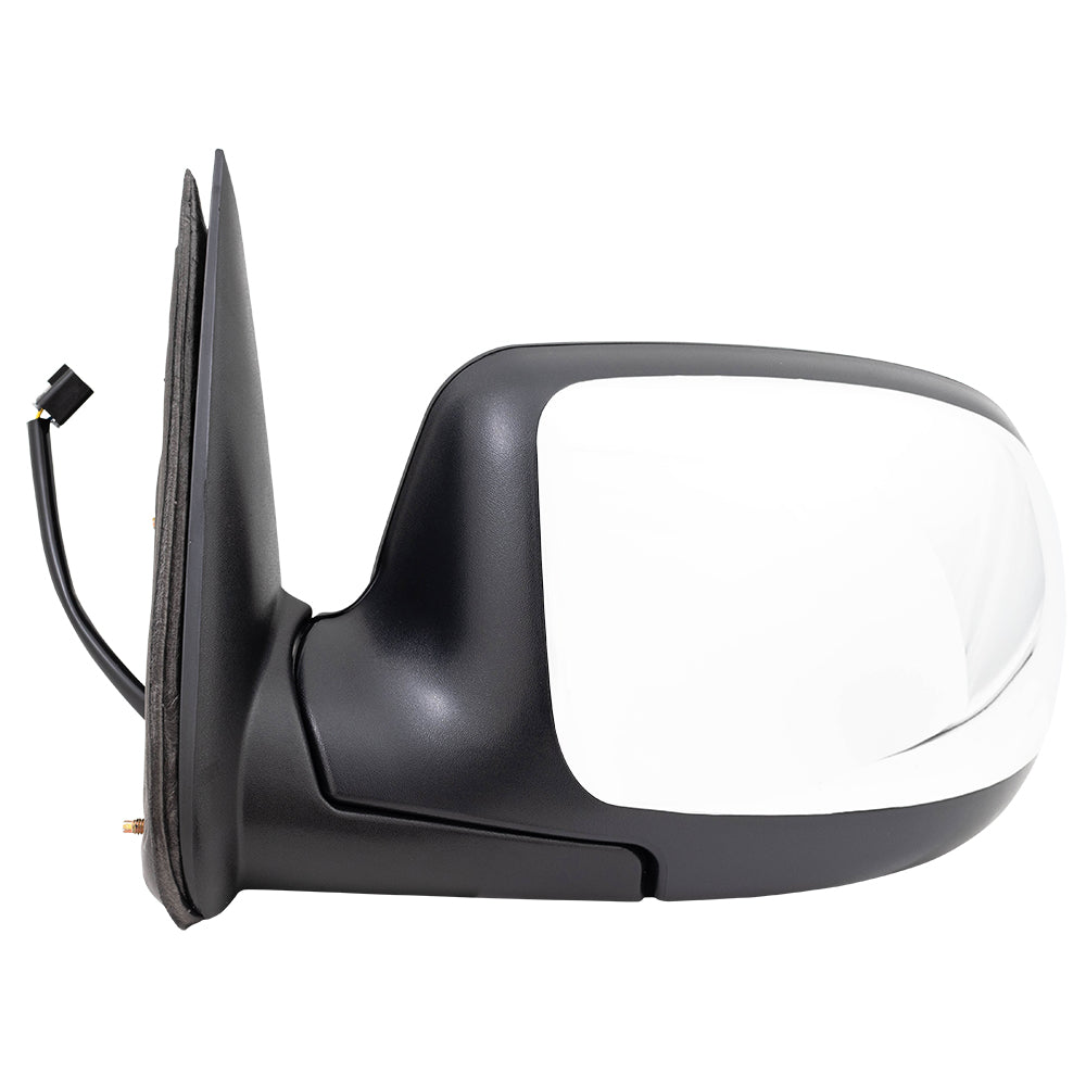 Brock Replacement Driver Power Side Door Mirror Black and Chrome Compatible with 99-02 Silverado Sierra Pickup Truck 15172249