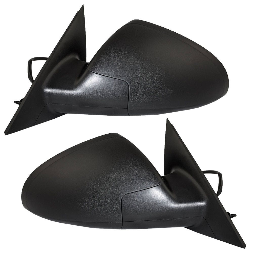Replacement Driver and Passenger Set Power Side Door Mirrors Textured Compatible with 2005-2010 G6 Sedan