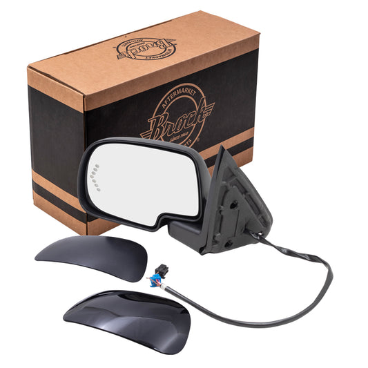 Power Mirror for 2003-2006 Silverado 1500 Includes Paint To Match & Textured Black Cap 88980 Turn Signal Indicator Puddle Lamp Heated Manual Fold for 2003-2006 Silverado 1500 HD Left