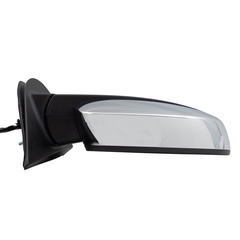 Replacement Set Driver and Passenger Power Door Mirrors Heated Chrome Cap Compatible with 2009-2013 Silverado Pickup Truck