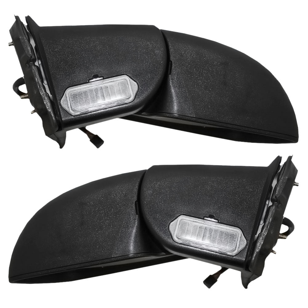 Power Mirror for 1999-2002 Silverado 1500 Textured Black Base-Chrome Cover OEM Substitute Puddle Lamp Heated Manual Fold for 2001-2002 Silverado 1500 HD for 2000-2002 Tahoe for 2002 Avalanche 2500