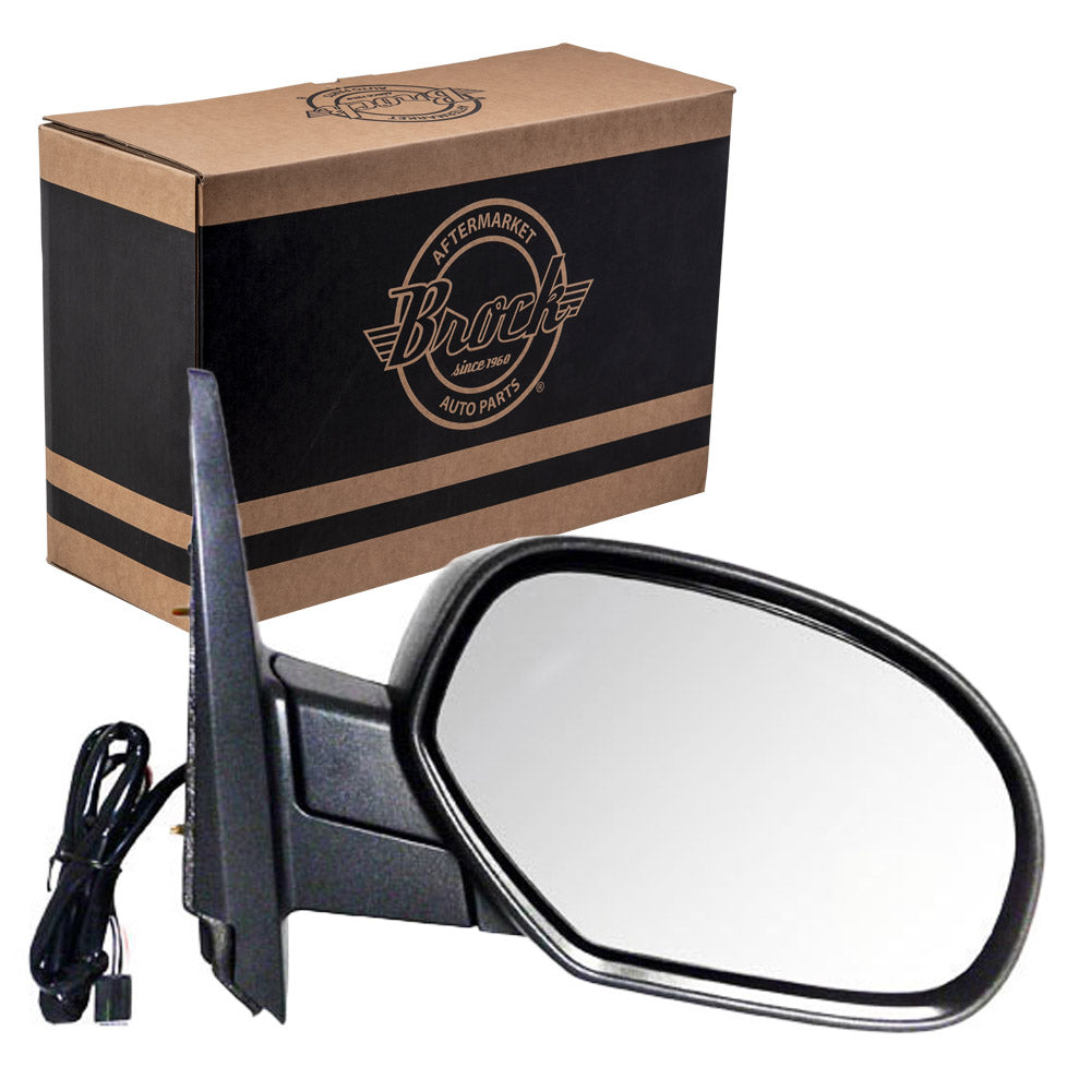 Power Mirror for 2007-2013 Silverado 1500 Puddle Lamp Heated Manual Fold for 2007-2009 Silverado 2500 for 2007-2014 Tahoe for 2007-2014 Suburban 1500 for 2007-2013 Suburban 2500 25779805 Right