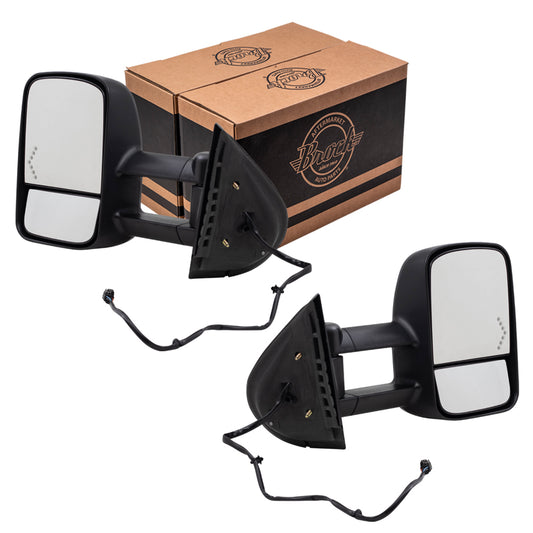 Power Towing Mirror for 2007-2013 Silverado 1500 Extendable Turn Signal Indicator Heated Manual Fold for 2014 Silverado 2500 for 2007-2014 Tahoe for 2007-2014 Suburban 1500 for 2007-2013 Avalanche