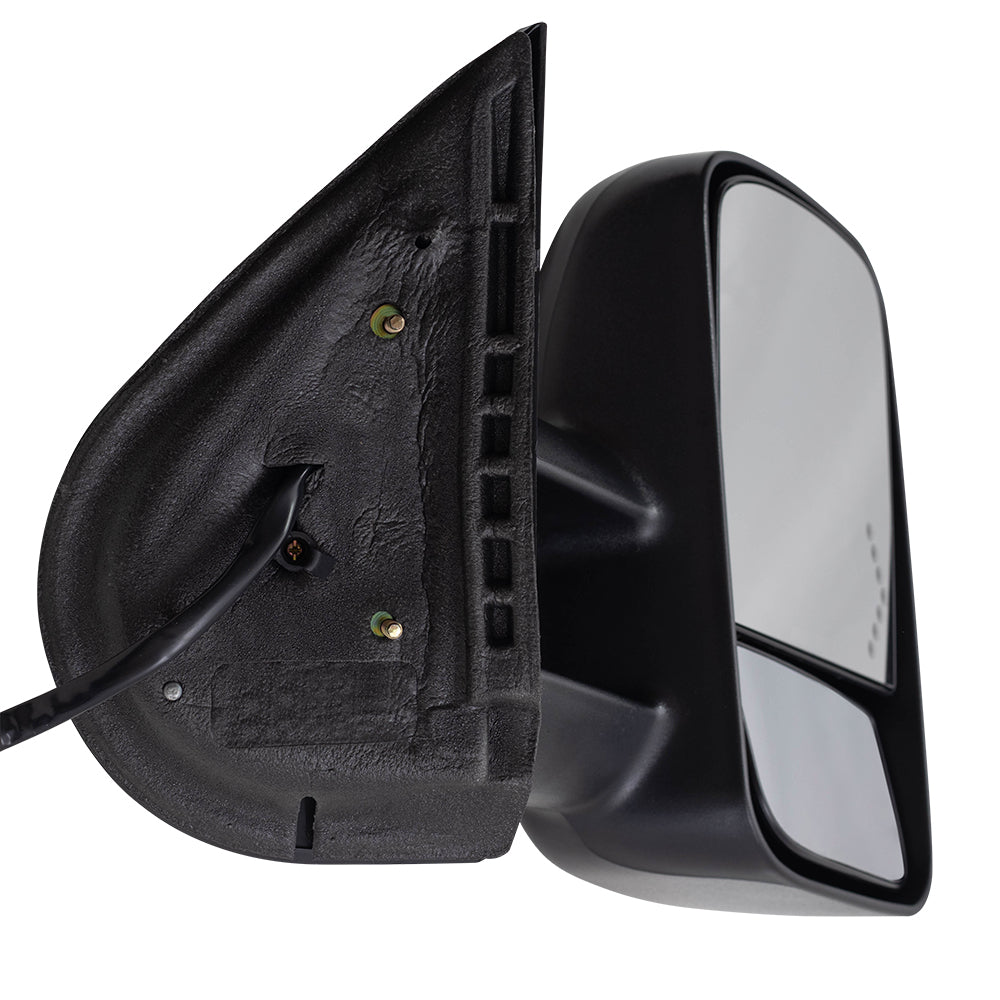 Brock Replacement Set Power Tow Side Telescopic Mirrors Heated Signal on Glass Compatible with 2007-2014 Silverado Sierra Escalade Tahoe Yukon