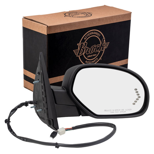 Power Mirror for 2007-2014 Silverado 1500 Turn Signal Indicator Puddle Lamp Memory Heated Manual Fold for 2007-2014 Silverado 2500 for 2007-2013 Suburban 2500 for 2007-2013 Avalanche 25779805 Right