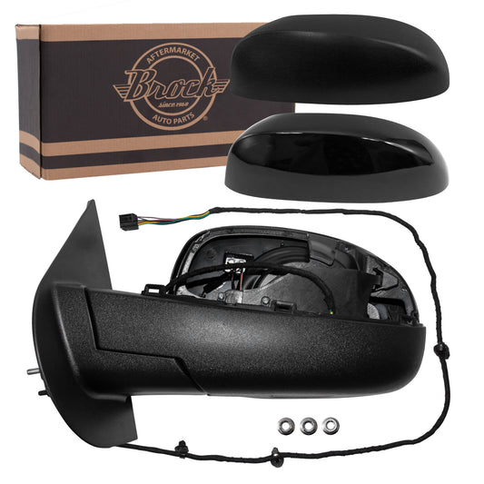 Power Mirror for 2007-2013 Silverado 1500 Paint To Match & Textured Black Caps Performance U Turn Signal Indicator Heated Manual Fold for 2014 Silverado 2500 for 2007-2014 Tahoe for 2014 Suburban