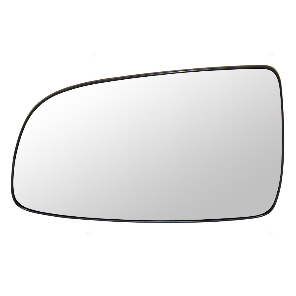 Brock Replacement Driver Side Door Clear Mirror Glass & Base Heated Compatible with 2007-2011 Aveo Sedan 95214066