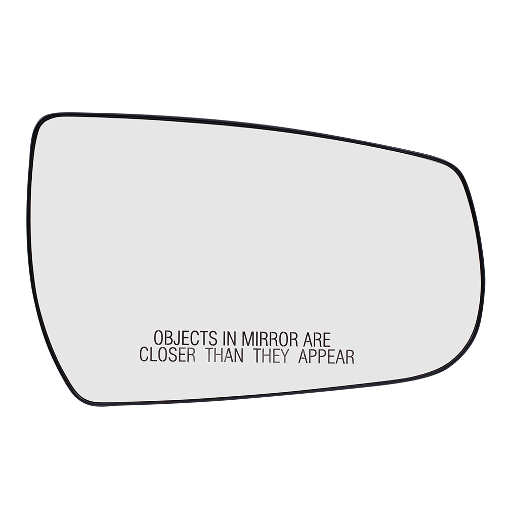 Brock Replacement Passenger Side Door Mirror Glass with Base Heated Compatible with 2013 2014 2015 Malibu