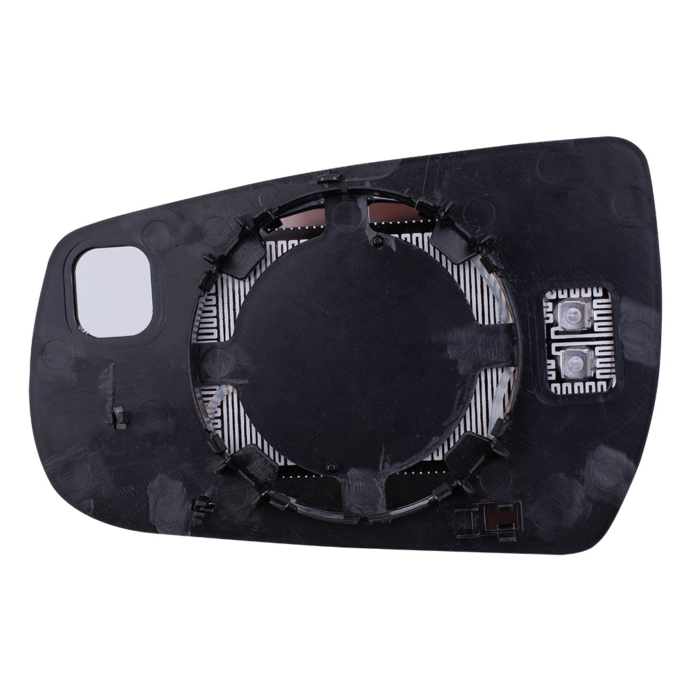 Brock Replacement Passenger Side Door Mirror Glass with Base Heated Compatible with 2013 2014 2015 Malibu