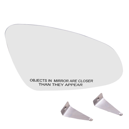 Brock Replacement Passenger Side Door Mirror Glass with Base Compatible with 2012-2017 Verano