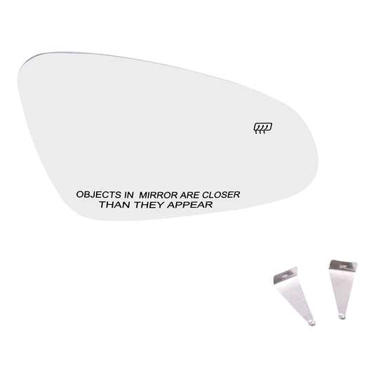 Brock Replacement Passenger Mirror Glass with Base Heated Compatible with 2012 2013 2014 2015 2016 2017 Verano