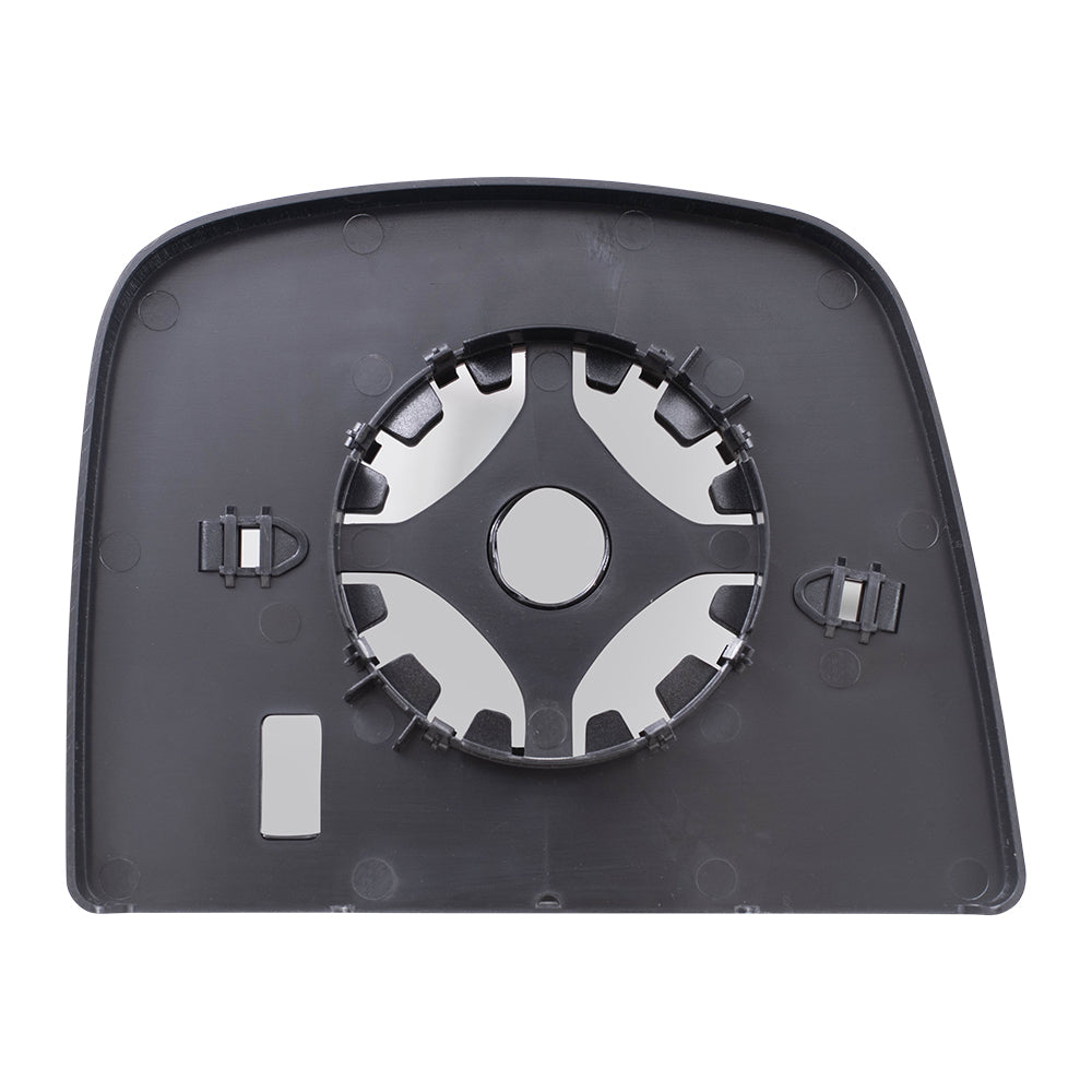 Brock Aftermarket Replacement Driver Left Upper Mirror Glass and Base Without Heat Compatible With 2008-2022 Chevy Express