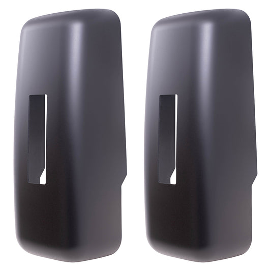Replacement Pair Textured Black Mirror Covers w/ Lighting Compatible with 2003-2009 Kodiak Topkick 20791442