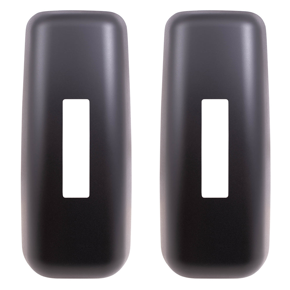Replacement Pair Textured Black Mirror Covers w/ Lighting Compatible with 2003-2009 Kodiak Topkick 20791442