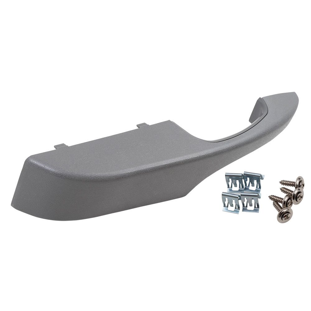 Brock Aftermarket Replacement Front Driver Left Inside Door Pull Handle Assembly And Hardware Pewter/Gray Compatible With 2003-2022 Chevy Express