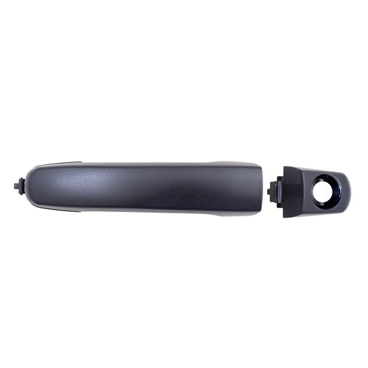 Brock Replacement Driver Outside Front Textured Door Handle w/ Cap & Keyhole Compatible with 05-09 Equinox Malibu G6 Torrent