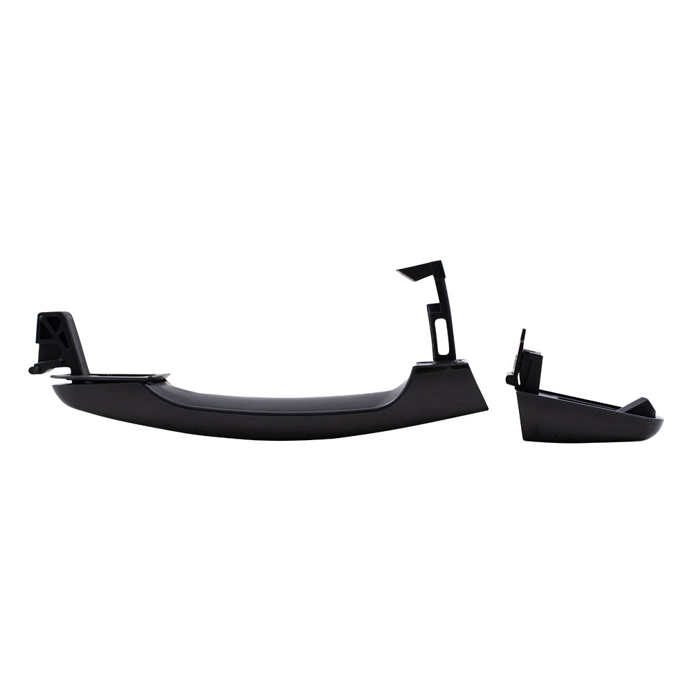 Brock Replacement Rear Driver and Passenger Side Outside Door Handles with Cap Compatible with 2005-2009 Equinox/ 2006-2009 Torrent/ 2004-2007 Malibu/ 2008 Malibu Classic/ 2005-2010 G6
