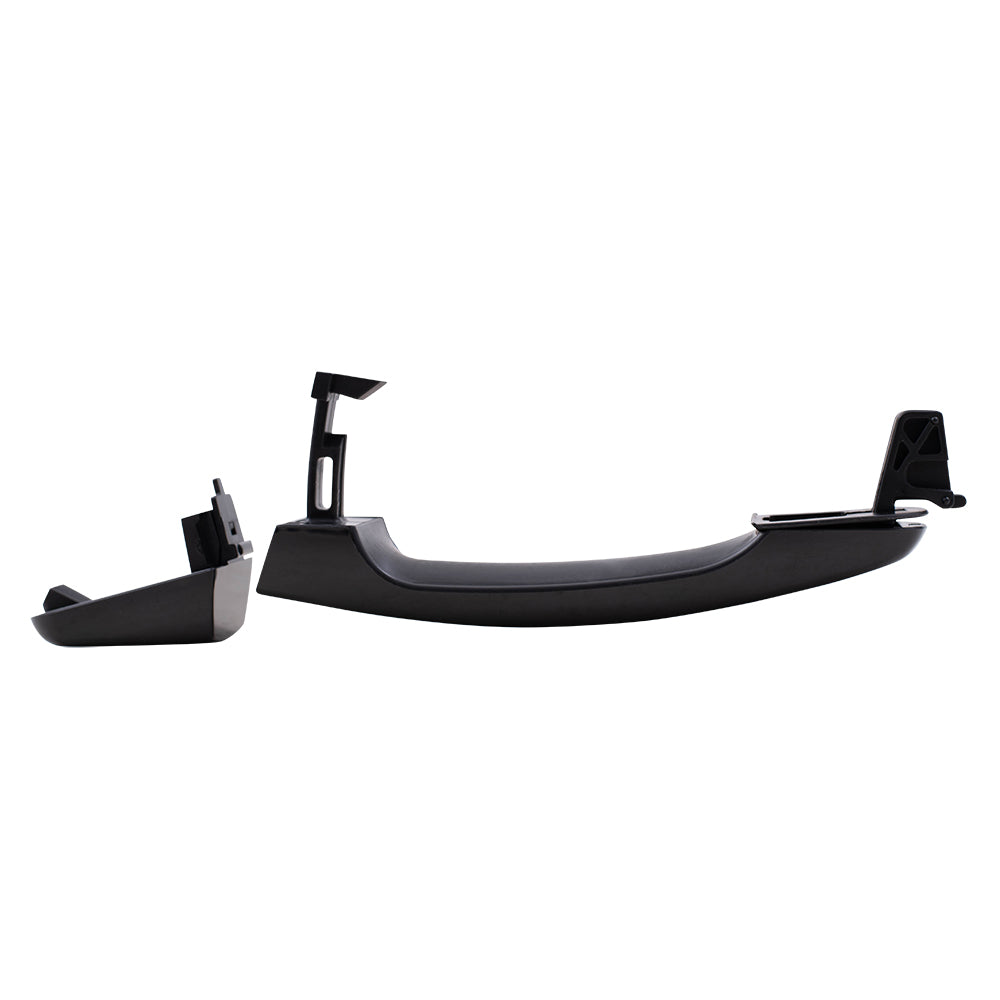 Brock Replacement Rear Driver and Passenger Side Outside Door Handles with Cap Compatible with 2005-2009 Equinox/ 2006-2009 Torrent/ 2004-2007 Malibu/ 2008 Malibu Classic/ 2005-2010 G6