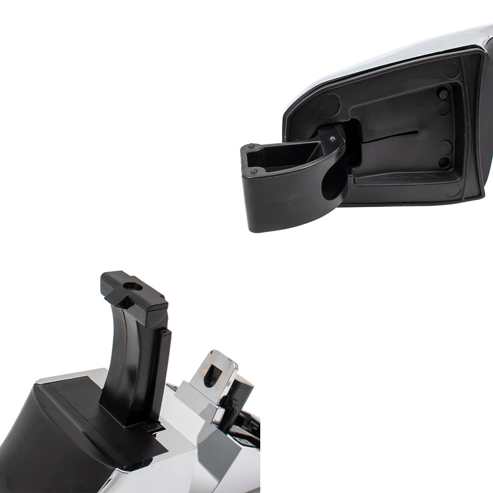 Brock Replacement Set Front Outside Door Handles Chrome Compatible with 14-19 Silverado Sierra Pickup Truck & 19 Sierra Limited/Silverado LD WITHOUT Passive Entry