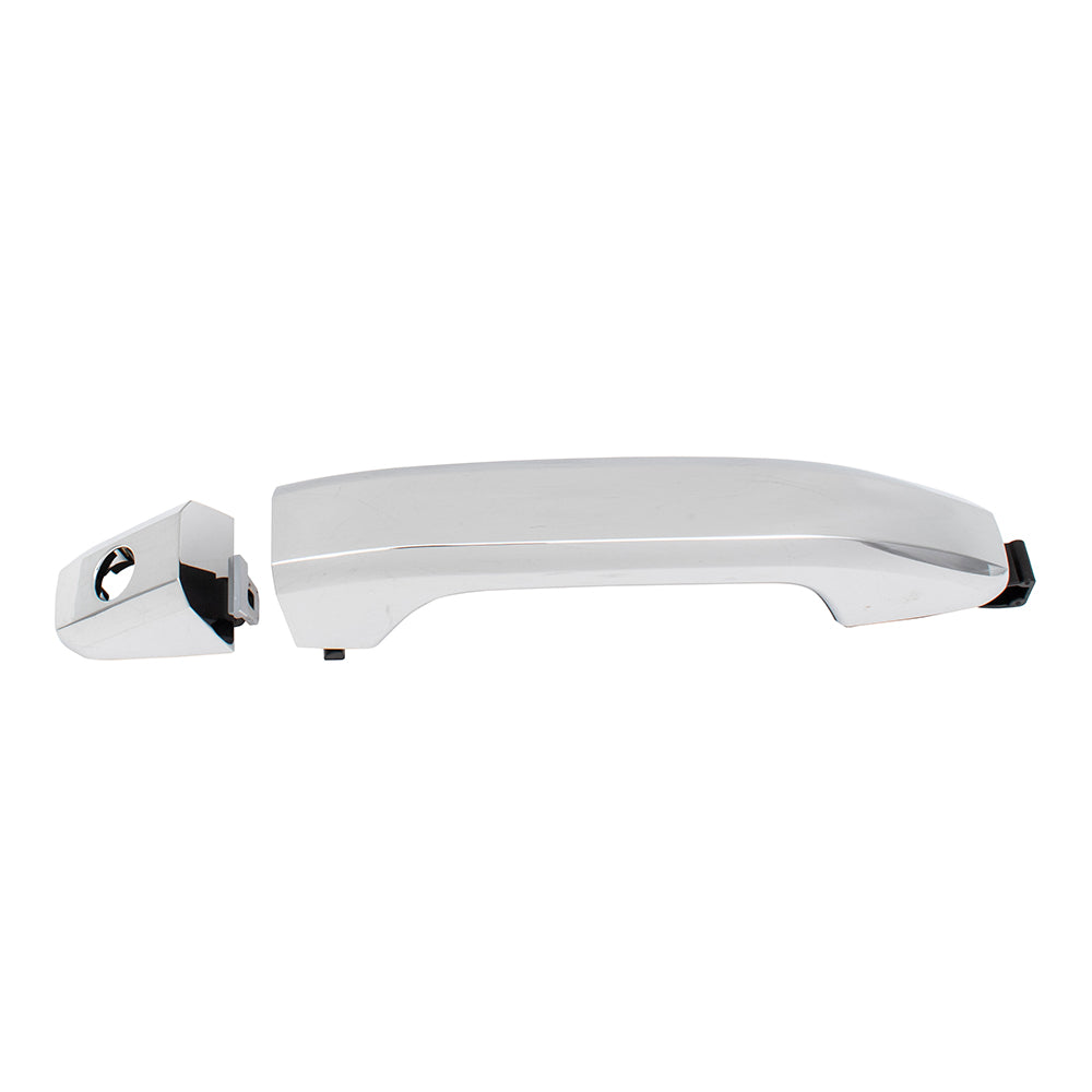 Brock Replacement Driver Front Outside Door Handle Chrome Compatible with 14-19 Silverado Sierra Pickup Truck & 19 Sierra Limited/Silverado LD WITHOUT Passive Entry