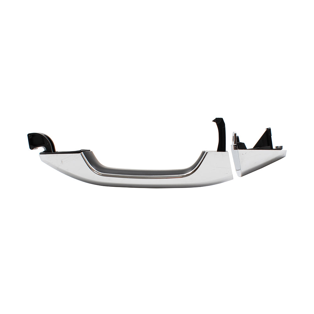 Brock Replacement Chrome Outside Rear Door Handle w/ Cap Compatible with 14-19 Silverado Sierra Pickup Truck & 19 Sierra Limited/Silverado LD WITHOUT Passive Entry