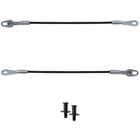Brock Replacement 4 Pc Set Tailgate Cables with Striker Bolts Compatible with 2007-2009 Silverado Sierra Pickup Truck 15283049 15283050