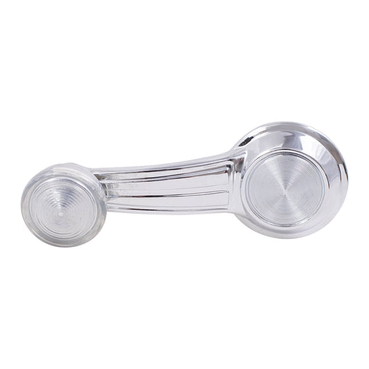 Brock Replacement Manual Window Crank Chrome Handle w/ Clear Knob & Full Height Spline Compatible with Malibu Impala Monte Carlo LeSabre Camaro 1732326