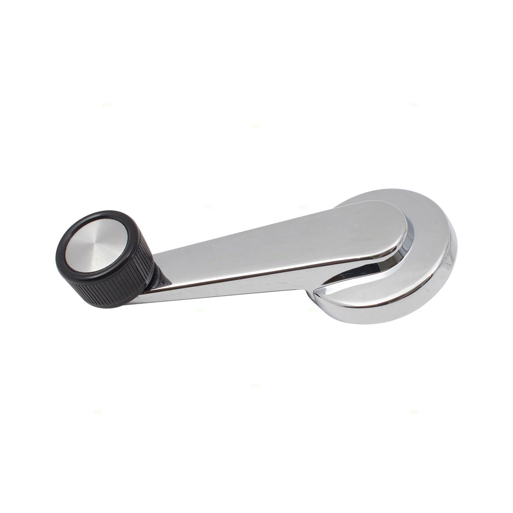 Brock Replacement Window Crank Handle Chrome w/ Black Knob Compatible with 1981-1994 C/K Pickup Truck Suburban Blazer 14026382
