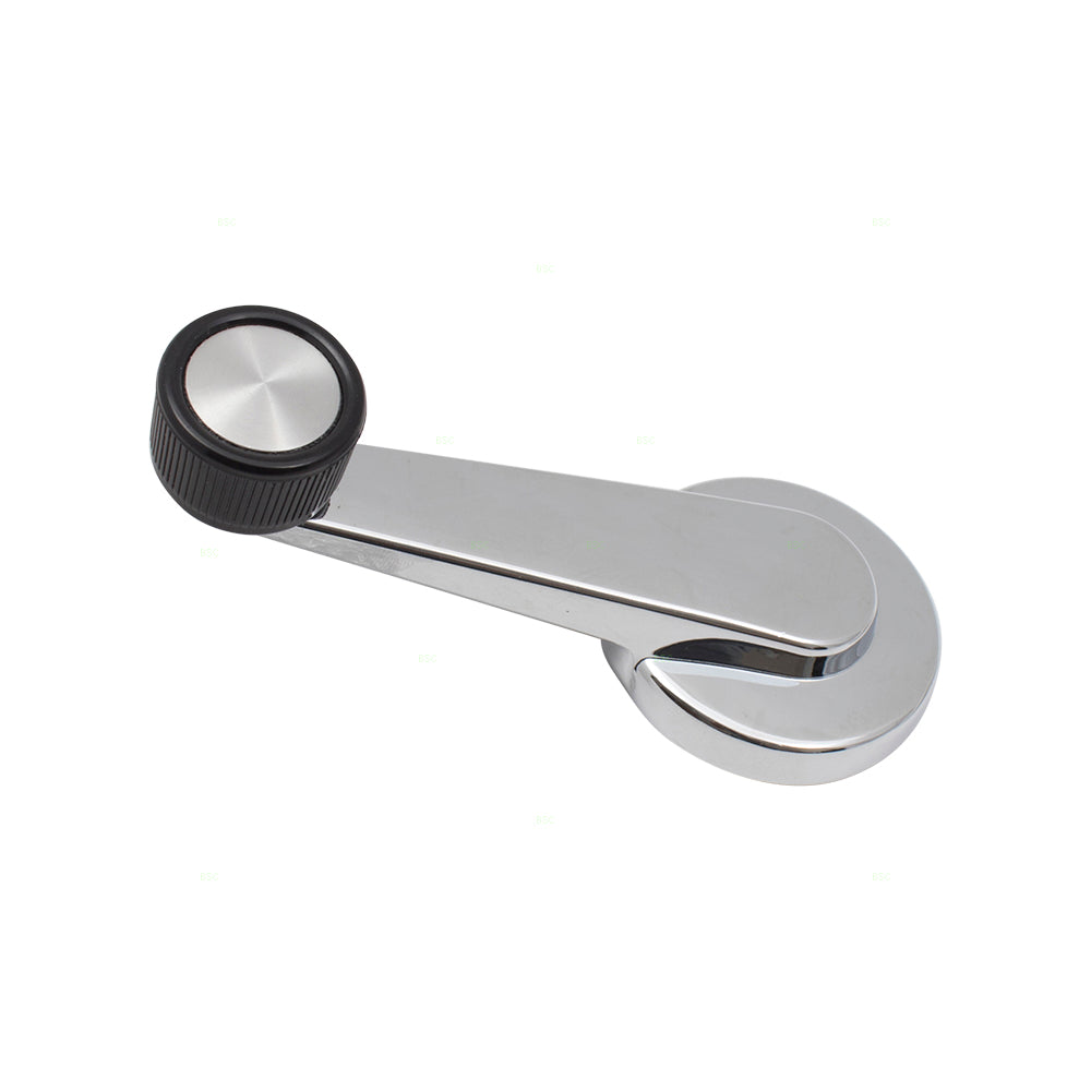 Brock Replacement Window Crank Handle Chrome w/ Black Knob Compatible with 1981-1994 C/K Pickup Truck Suburban Blazer 14026382